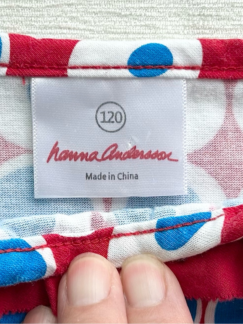 HANNAH ANDERSSON red/white/blue sundress op art, 4th of july - Picture 2 of 4